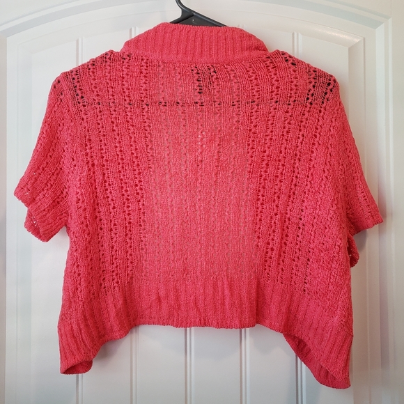 Rue 21 Large short open cardigan  Coral/pink - Picture 4 of 4